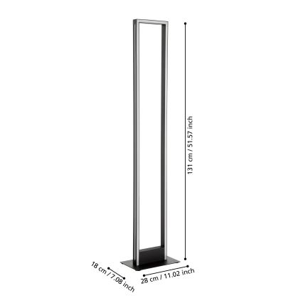 Eglo - LED Dimbar golvlampa LED/33W/230V 2700-6500K