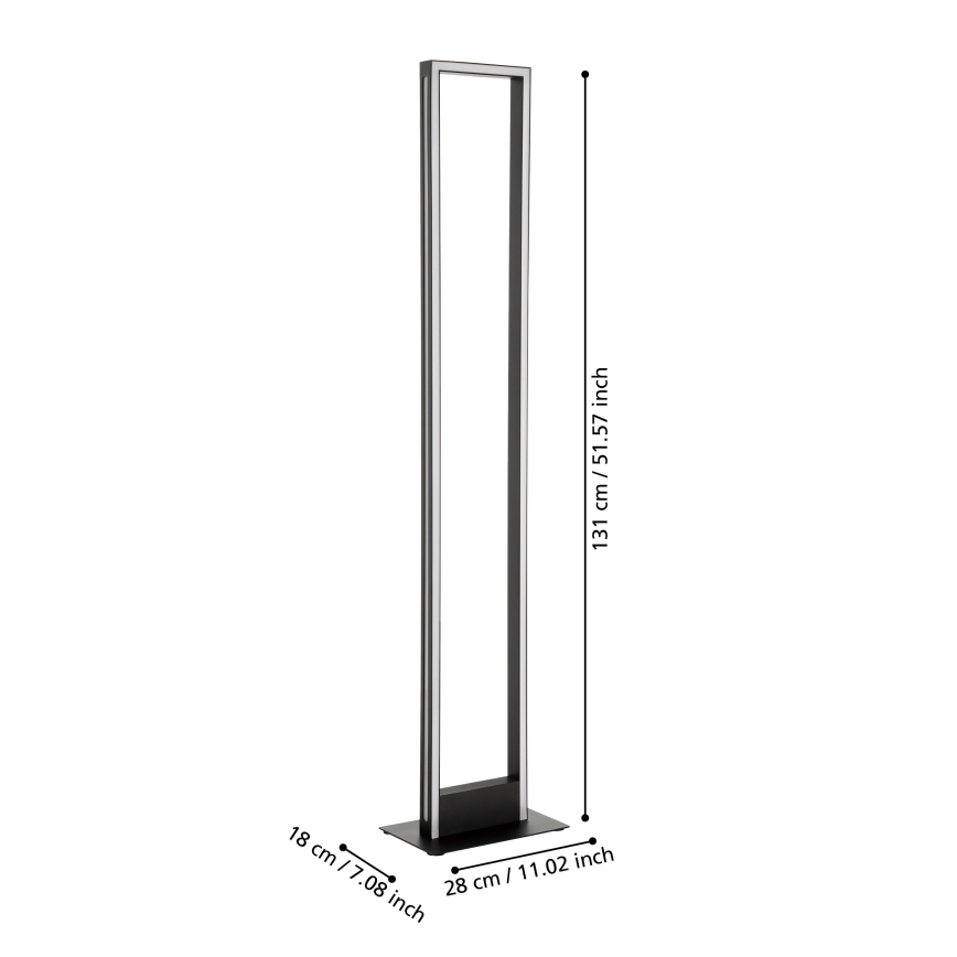 Eglo - LED Dimbar golvlampa LED/33W/230V 2700-6500K