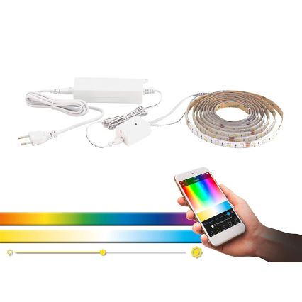 Eglo - LED RGBW Dimbar ljusslinga 8m LED/24W/24/230V 2700-6500K ZigBee
