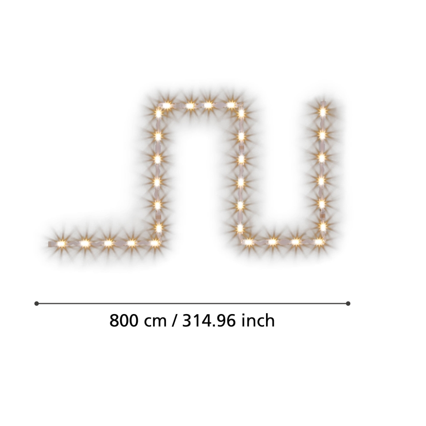 Eglo - LED RGBW Dimbar ljusslinga 8m LED/24W/24/230V 2700-6500K ZigBee