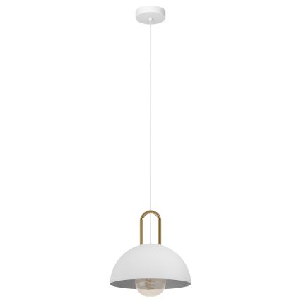 Eglo - Ljusskrona med upphängningsrem  1xE27/40W/230V vit 