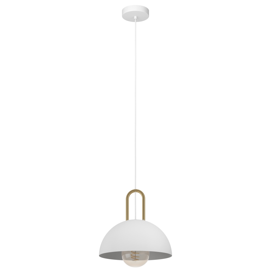 Eglo - Ljusskrona med upphängningsrem  1xE27/40W/230V vit 