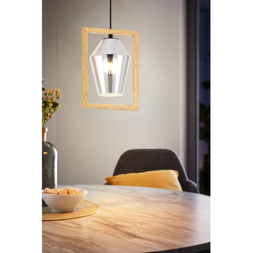 Eglo - Ljusskrona med upphängningsrem  1xE27/40W/230V