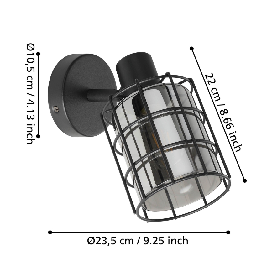 Eglo - Vägglampa  1xE27/28W/230V