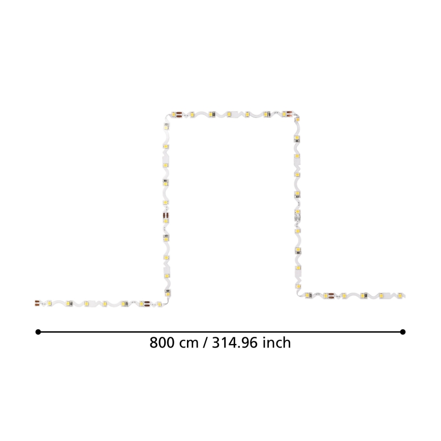 Eglo - LED ljusslinga  8m LED/43,2W/24/230V 3000K
