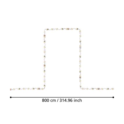 Eglo - LED ljusslinga  8m LED/43,2W/24/230V 4000K