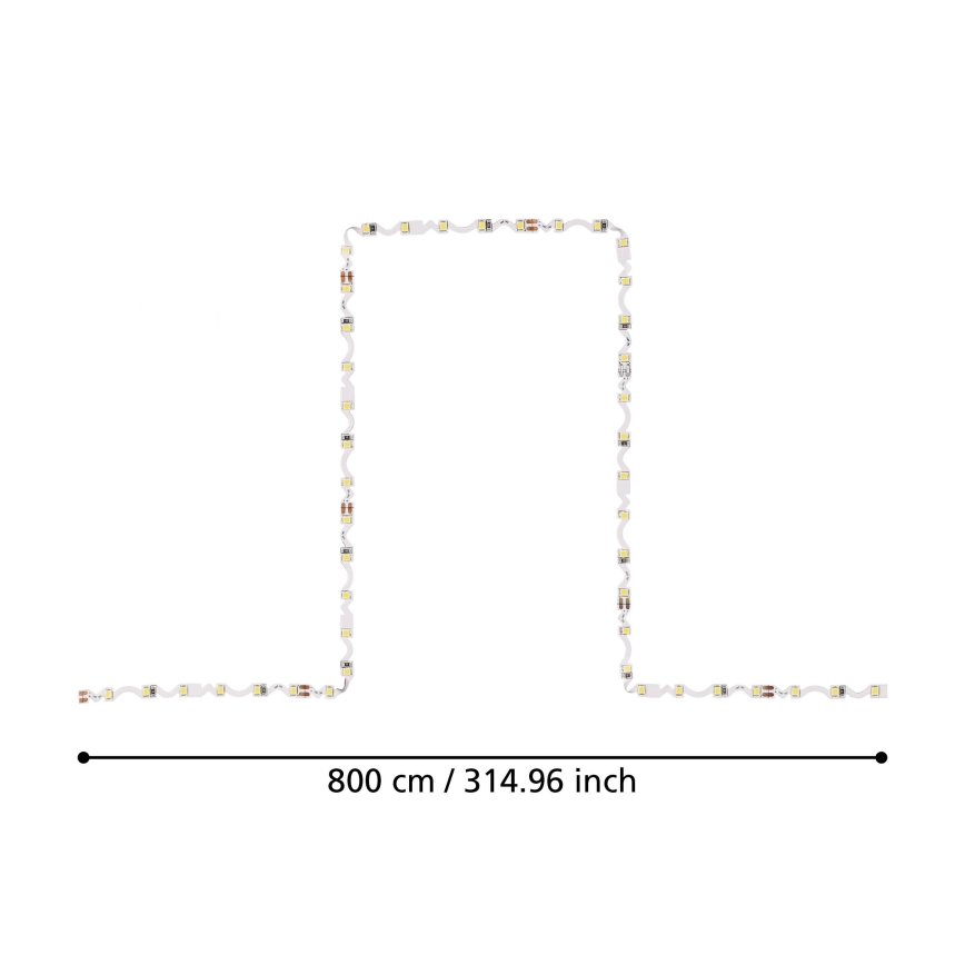 Eglo - LED ljusslinga  8m LED/43,2W/24/230V 4000K
