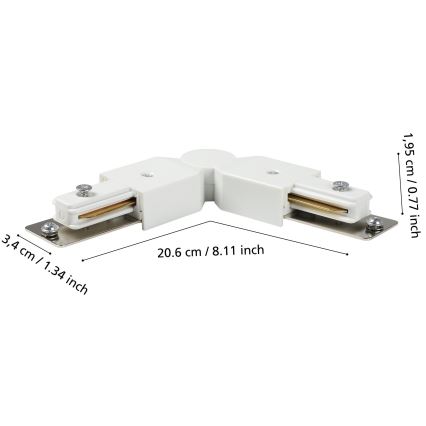 Eglo - Corner connector för  rail system vit 
