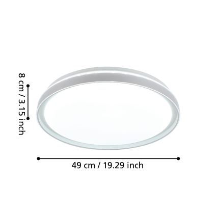 Eglo - LED Dimbar taklampa LED/40W/230V 3000-6500K+ fjärrkontroll