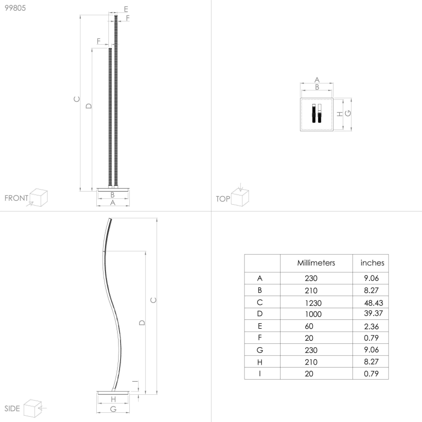 Eglo - LED golvlampa  LED/8W/230V