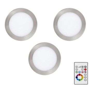 Eglo - ADA 3x LED RGBW dimbar infälld taklampa TINUS 4,8W/230V + fjärrkontroll