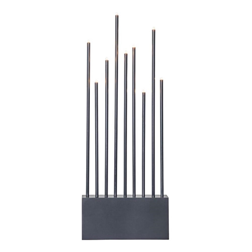 Eglo - Adventsljusstake BUZZ 9xE5/0,6W/230/12V antracit