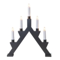 Eglo - Adventsljusstake  ZACK 5xE10/3W/230V antracit