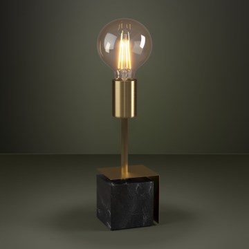 Eglo - Bordslampa 1xE27/40W/230V guld/svart granit