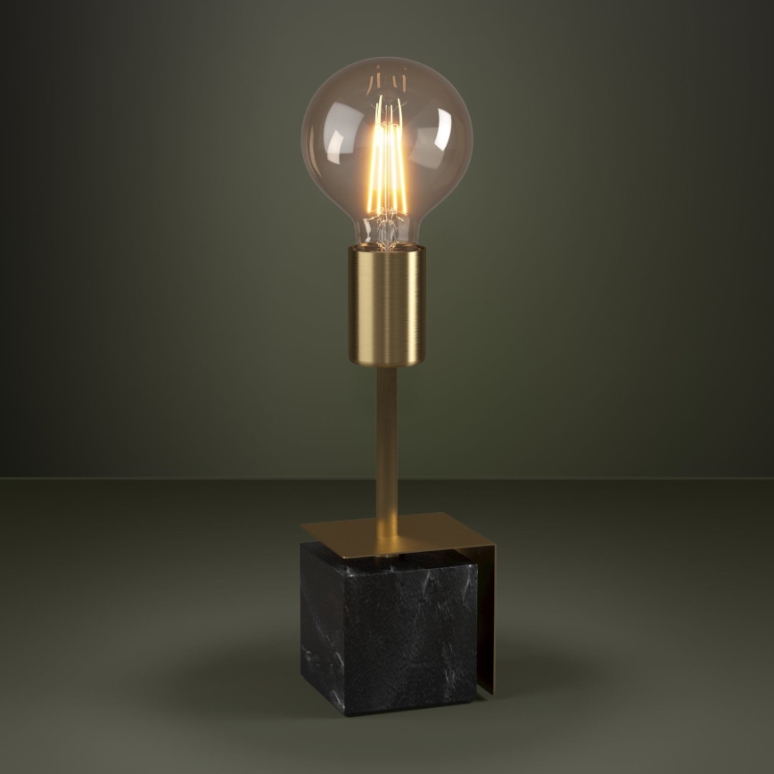 Eglo - Bordslampa 1xE27/40W/230V guld/svart granit