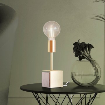 Eglo - Bordslampa 1xE27/40W/230V guld/vit granit
