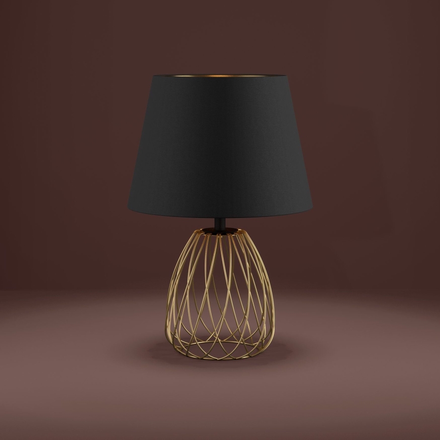 Eglo - Bordslampa 1xE27/40W/230V svart/guld