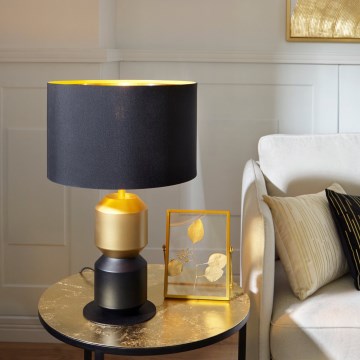 Eglo - Bordslampa 1xE27/40W/230V svart/guld