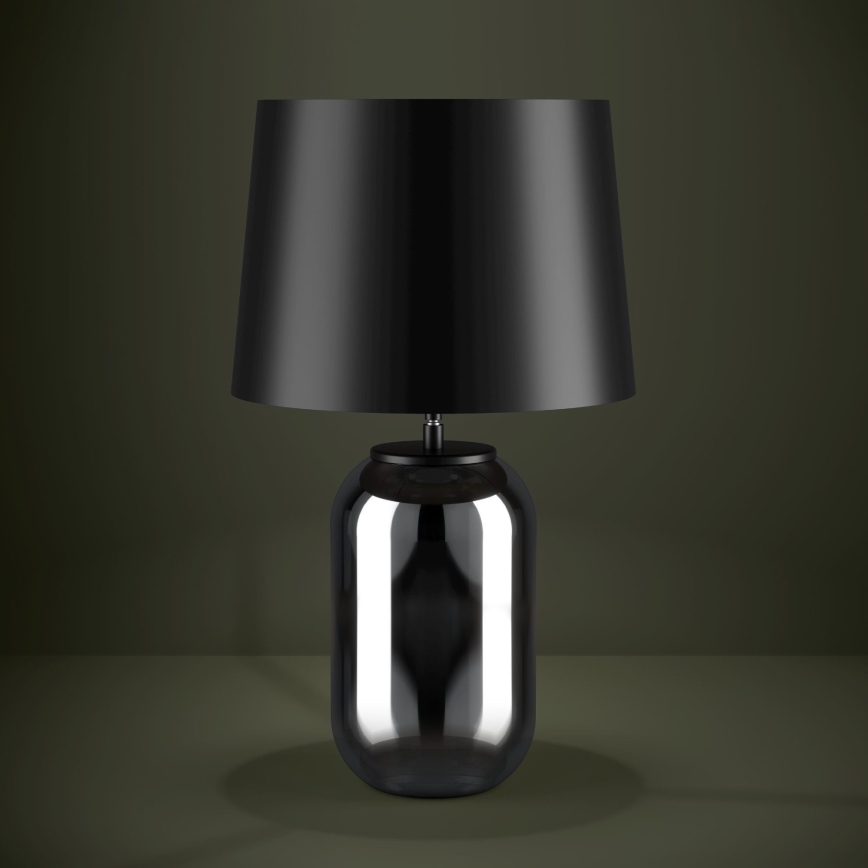 Eglo - Bordslampa 1xE27/40W/230V svart/rökig