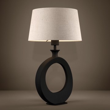 Eglo - Bordslampa 1xE27/60W/230V 52,5 cm svart/grädde