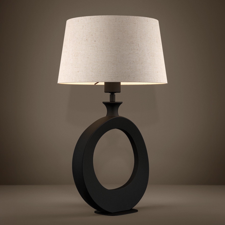 Eglo - Bordslampa 1xE27/60W/230V 52,5 cm svart/grädde