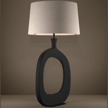 Eglo - Bordslampa 1xE27/60W/230V 88 cm svart/grädde