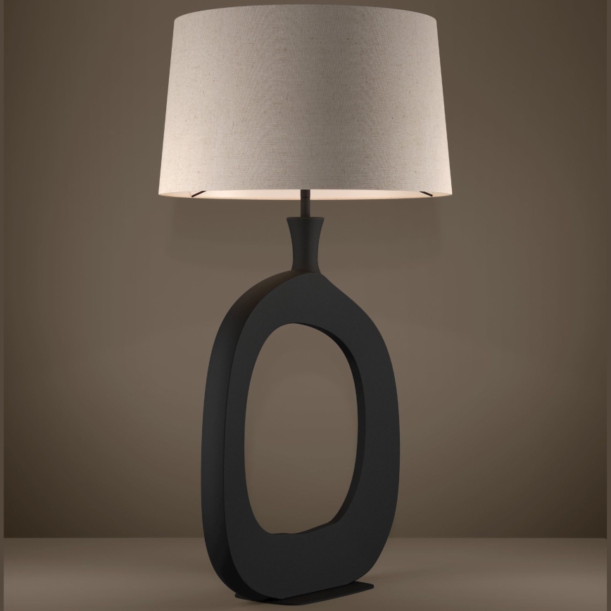 Eglo - Bordslampa 1xE27/60W/230V 88 cm svart/grädde