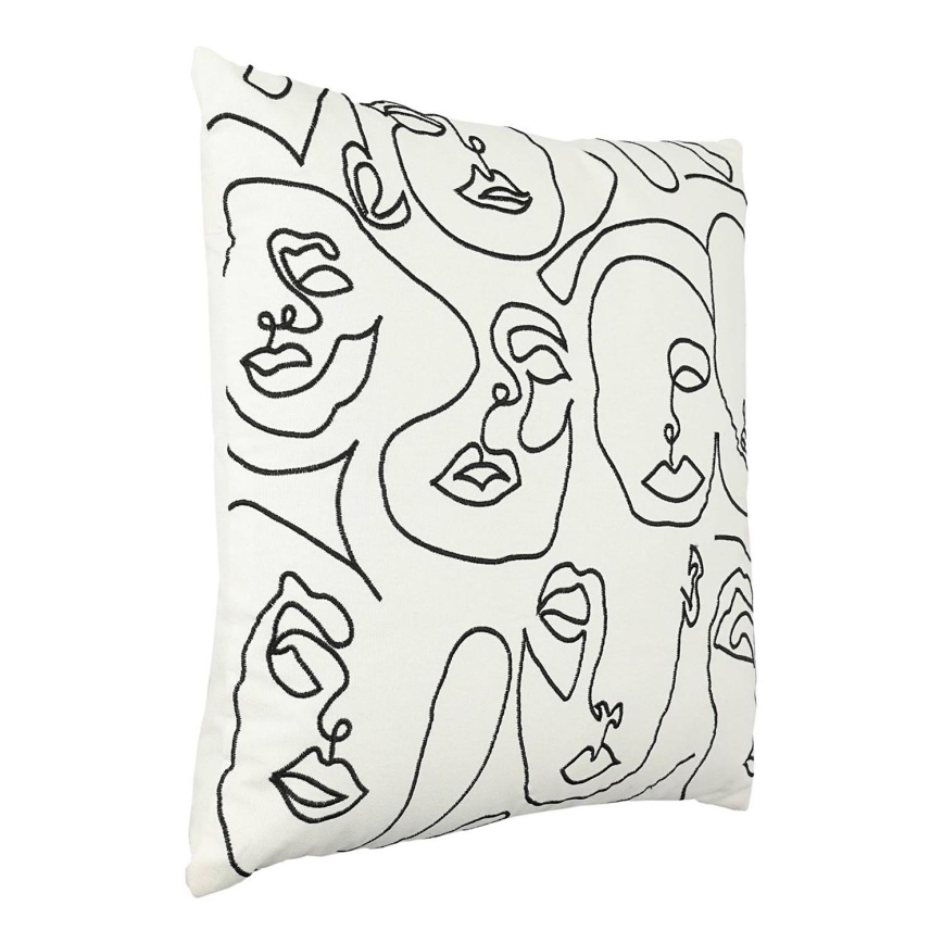 Eglo - Dekorativ kudde 45x45 cm vit/svart