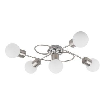 Eglo/Edi Belysning 54686 - LED ytmonterad ljuskrona 5xE14/6W/230V matt krom