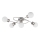 Eglo/Edi Belysning 54686 - LED ytmonterad ljuskrona 5xE14/6W/230V matt krom