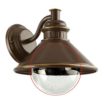 Eglo - Ersättningsglas för vägglampa ALBACETE genomskinlig