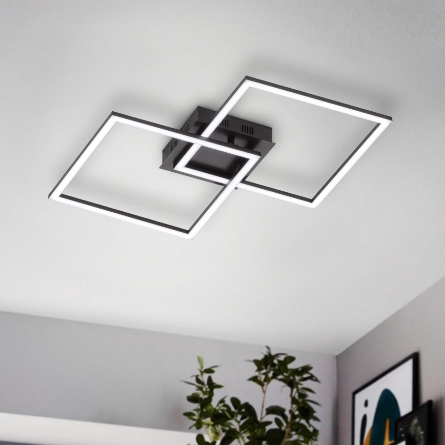 Eglo - Fäst LED ljusreglerad ljuskrona LED/28W/230V 3000-6500K + fjärrkontroll