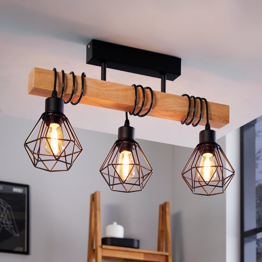 Eglo - Fäst ljuskrona TOWNSHEND 3xE27/60W/230V - FSC certifierade