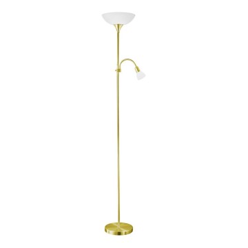 EGLO - Golv lampa 1xE27/60W + 1xE14/25W guld