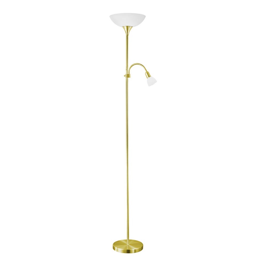 EGLO - Golv lampa 1xE27/60W + 1xE14/25W guld