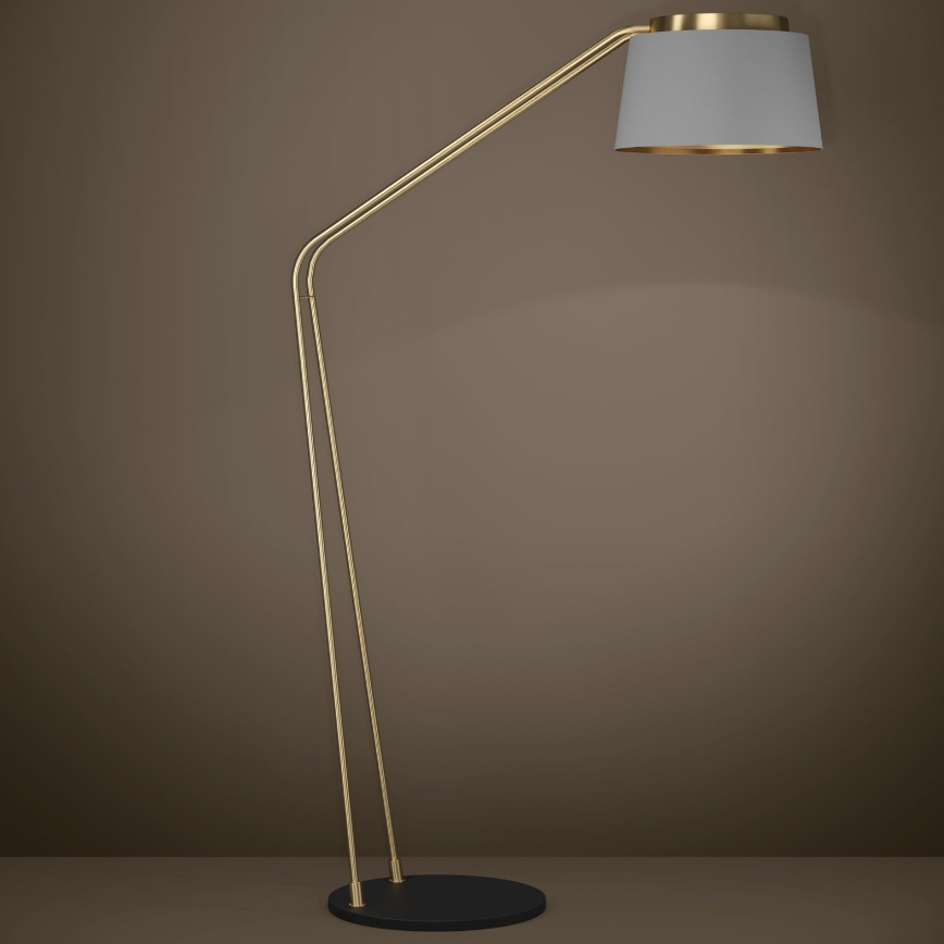 Eglo - Golvlampa 1xE27/40W/230V grå/guld