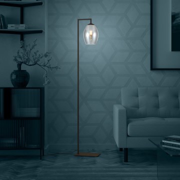 Eglo - Golvlampa 1xE27/40W/230V rökig