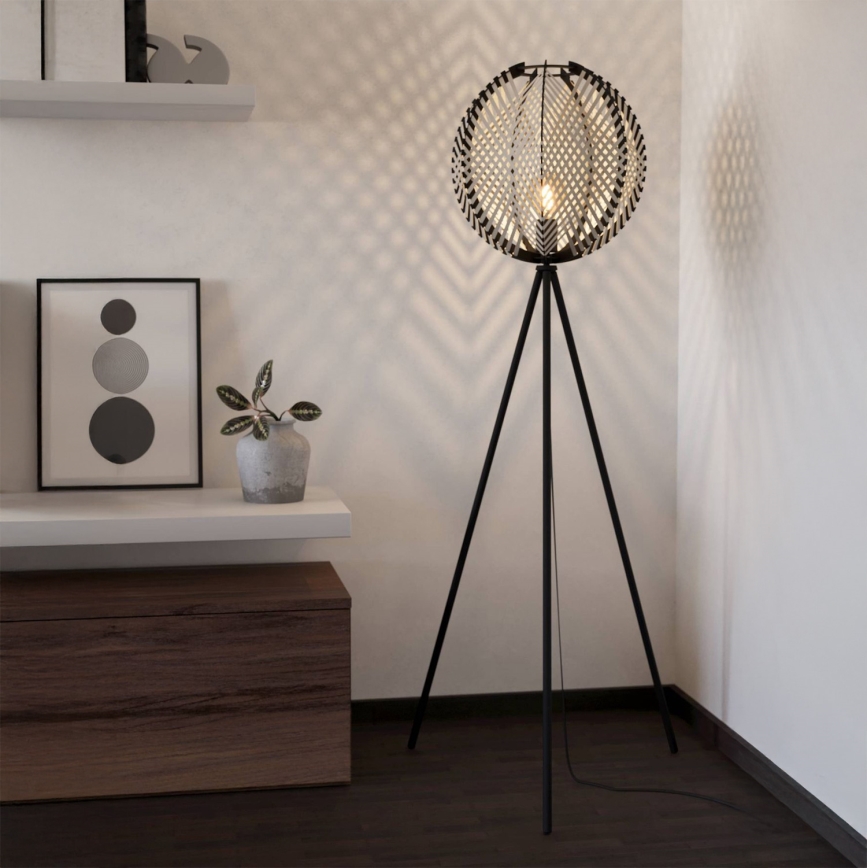 Eglo - Golvlampa 1xE27/40W/230V vit/svart