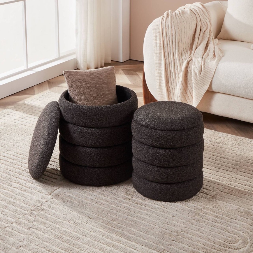 Eglo - KIT 2x Taburett diameter 33,5/40 cm svart