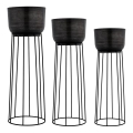 Eglo - KIT 3x Blomkruka av metall svart