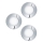 Eglo - KIT 3x Infälld LED badrumsbelysning FUEVA 1xLED/2,8W/230V IP44 skinande krom