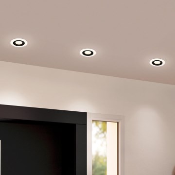 Eglo - KIT 3x LED infälld belysning 3xLED/4,8W/230V svart