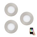 Eglo - KIT 3x LED RGB Ljusreglerad upphängd taklampa FUEVA-C 1xLED/3W/230V