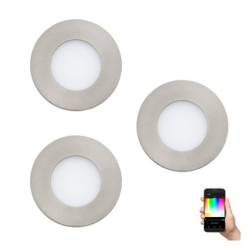 Eglo - KIT 3x LED RGB Ljusreglerad upphängd taklampa FUEVA-C 1xLED/3W/230V