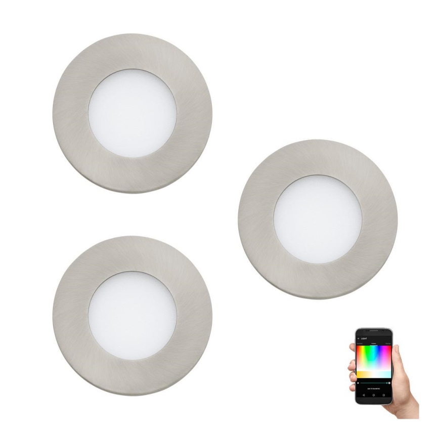 Eglo - KIT 3x LED RGB Ljusreglerad upphängd taklampa FUEVA-C 1xLED/3W/230V