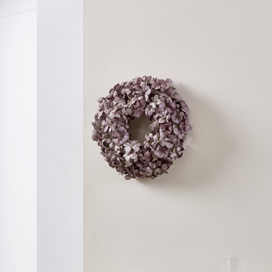 Eglo - Konstgjord blomkrans diameter 35 cm lila