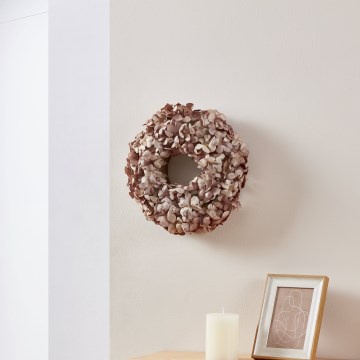 Eglo - Konstgjord blomkrans diameter 35 cm rosa