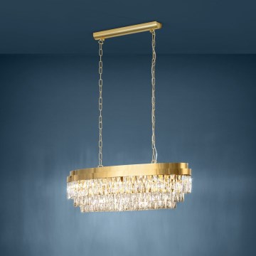 Eglo - Kristal ljuskrona med kedja 10xE14/40W/230V guld