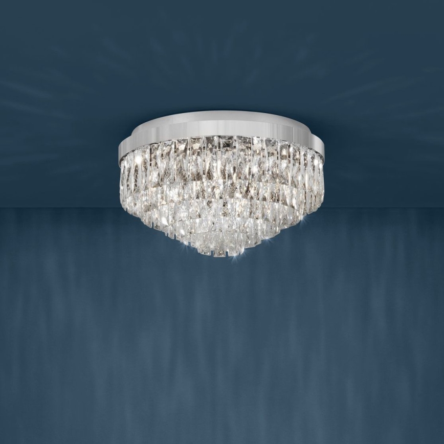 Eglo - Kristal Takbelysning 8xE14/40W/230V