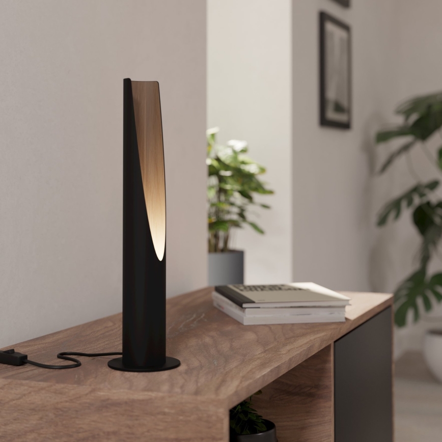 Eglo - LED bordslampa 1xGU10/4,5W/230V 3000K svart/brun